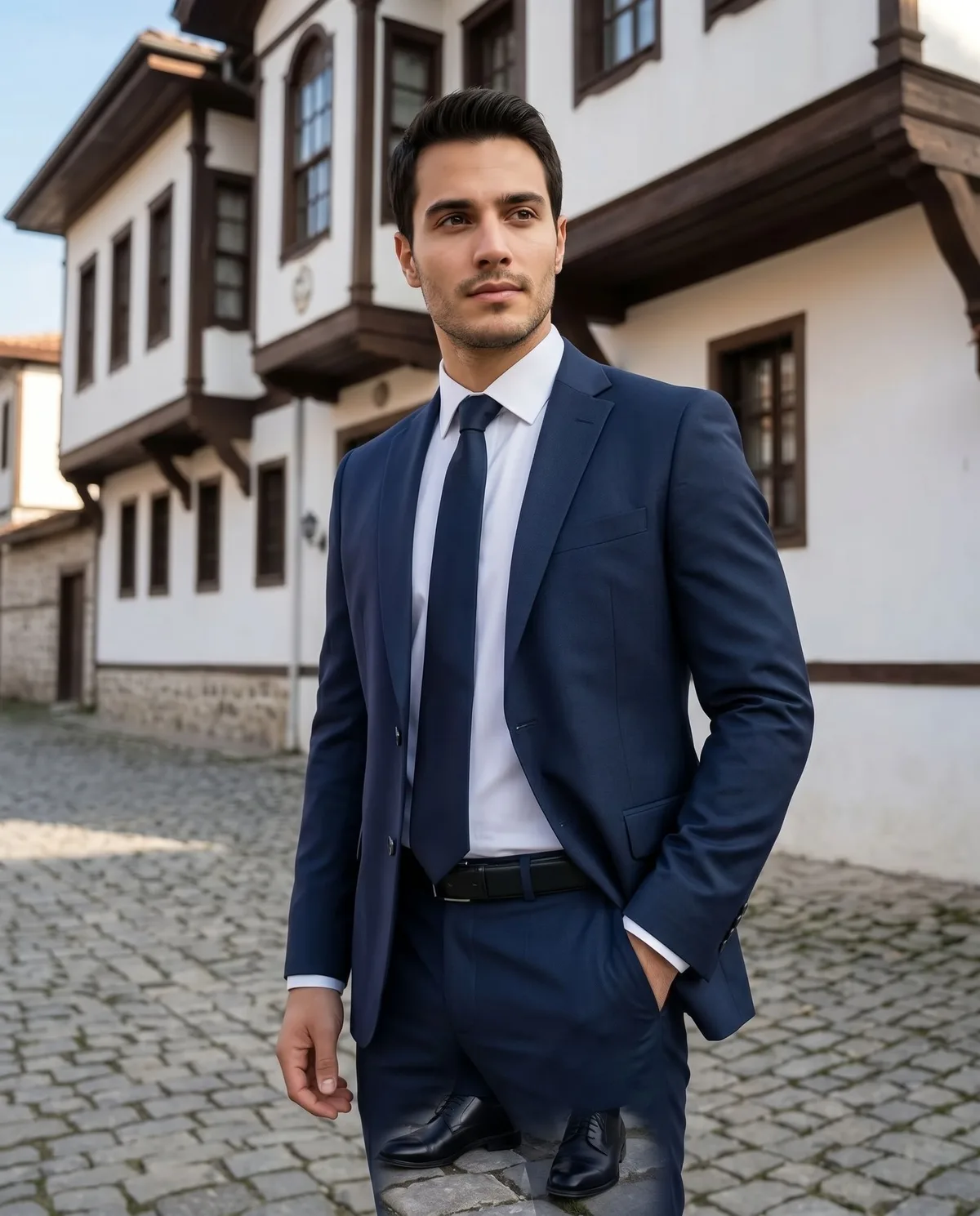 Navy Slim Fit Suit - 5