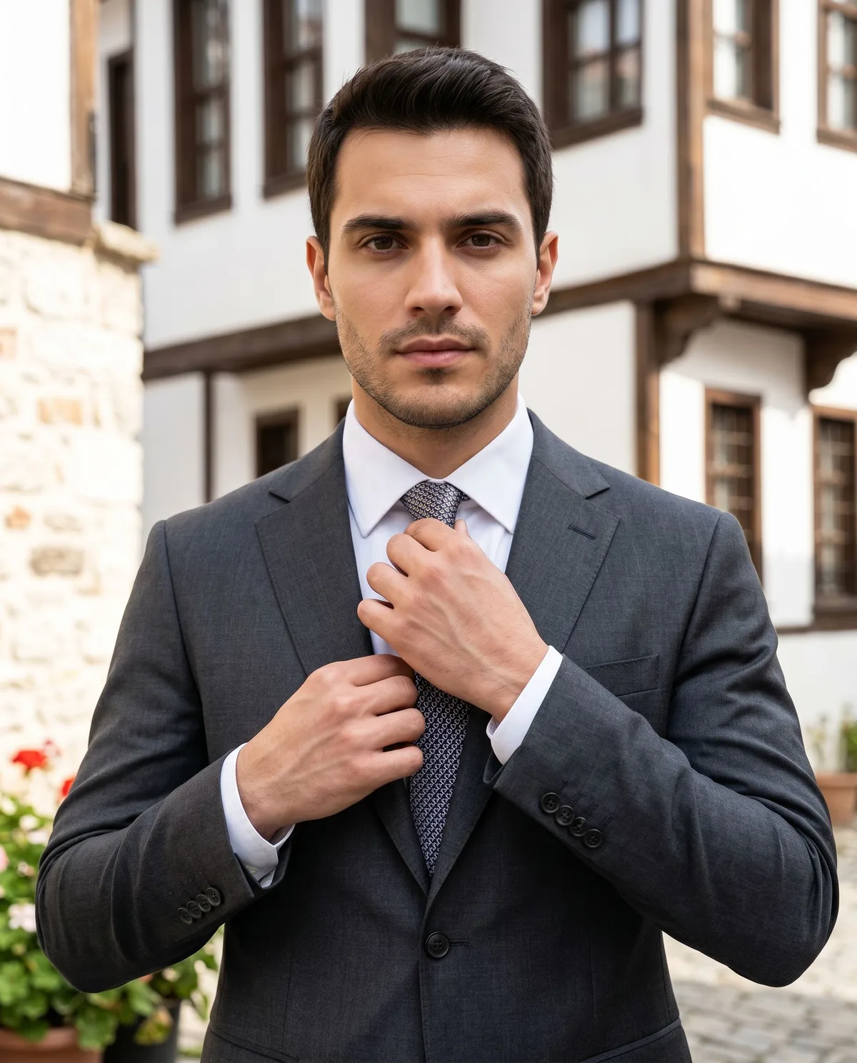Charcoal Regular Fit Suit - 3