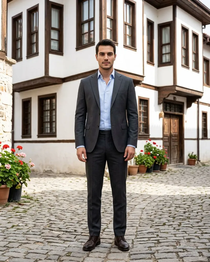 Charcoal Regular Fit Suit - SAVAS