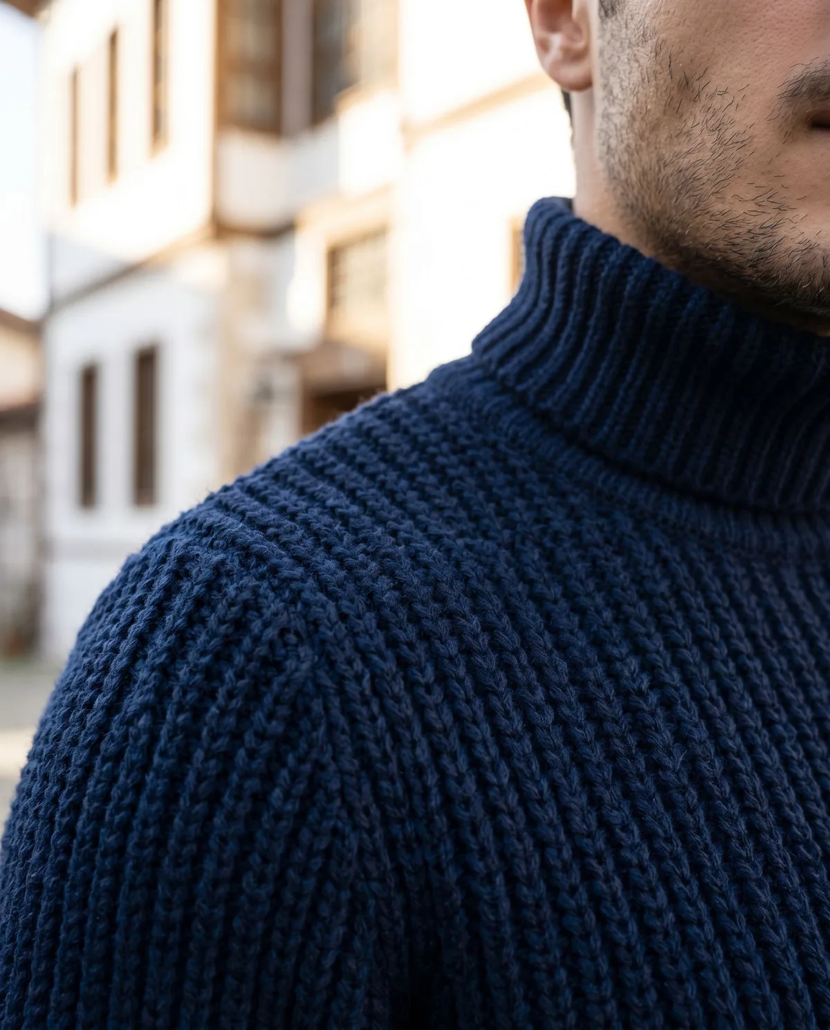 Navy Turtleneck Sweater - 4