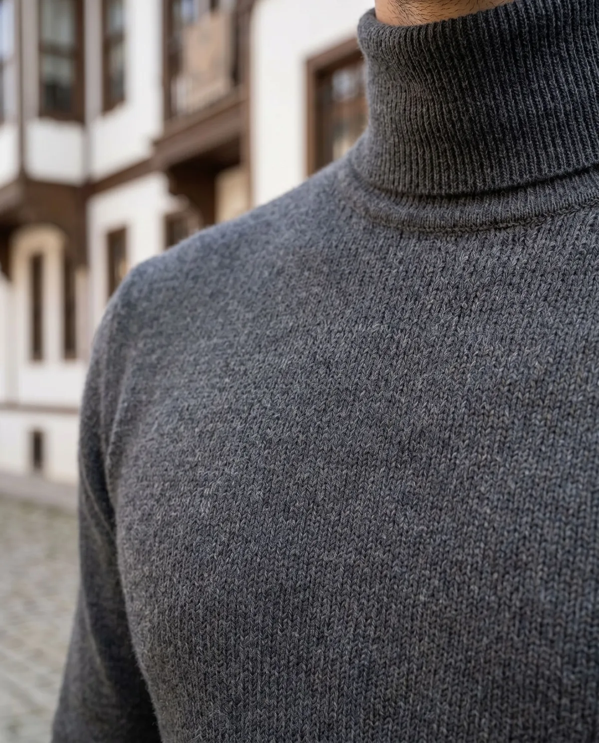 Charcoal Turtleneck Sweater - 4