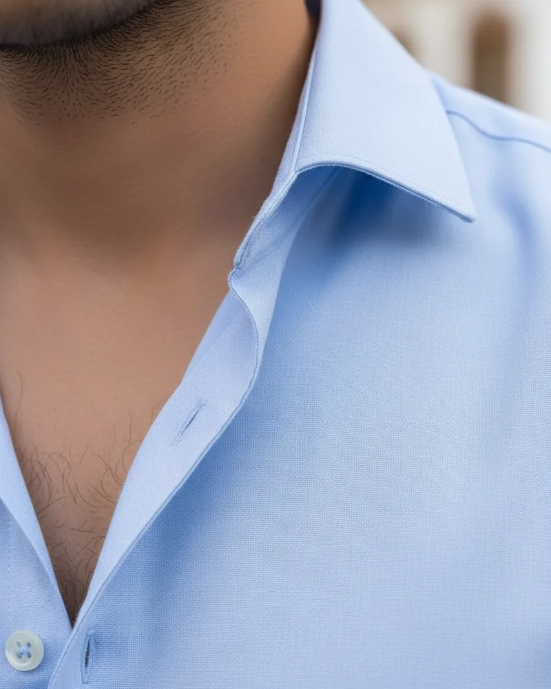 Light Blue Poplin Shirt - 2