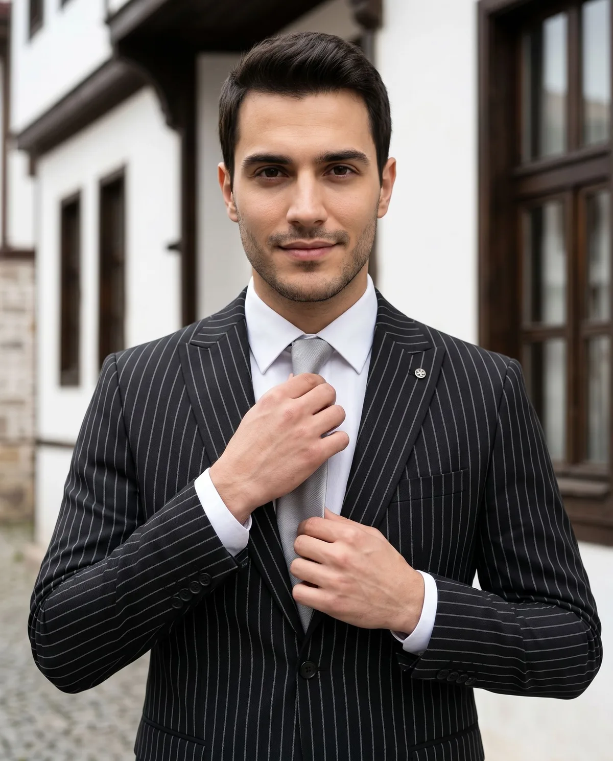 Black Pinstripe Suit - 3