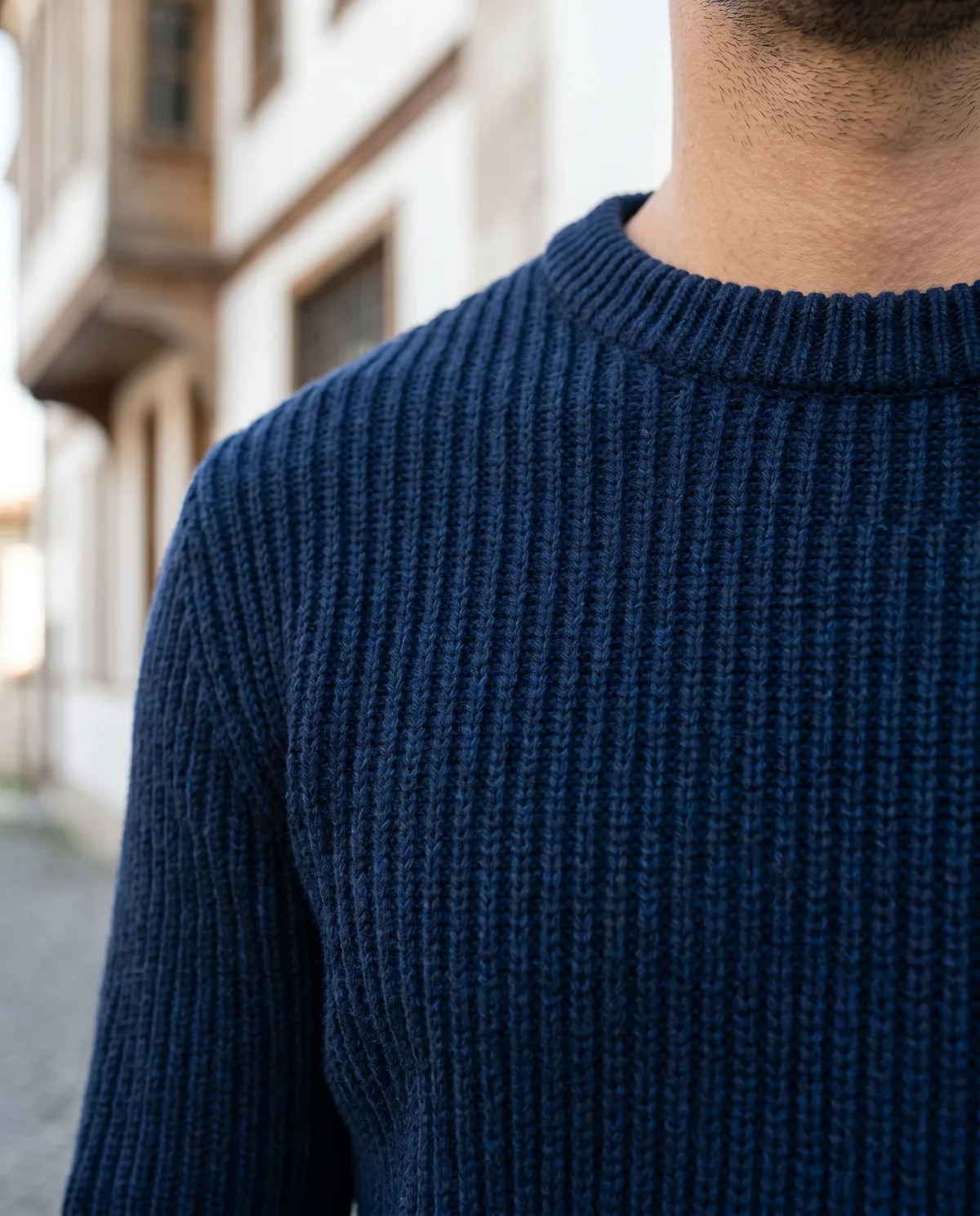 Navy Crew-Neck Sweater - 4