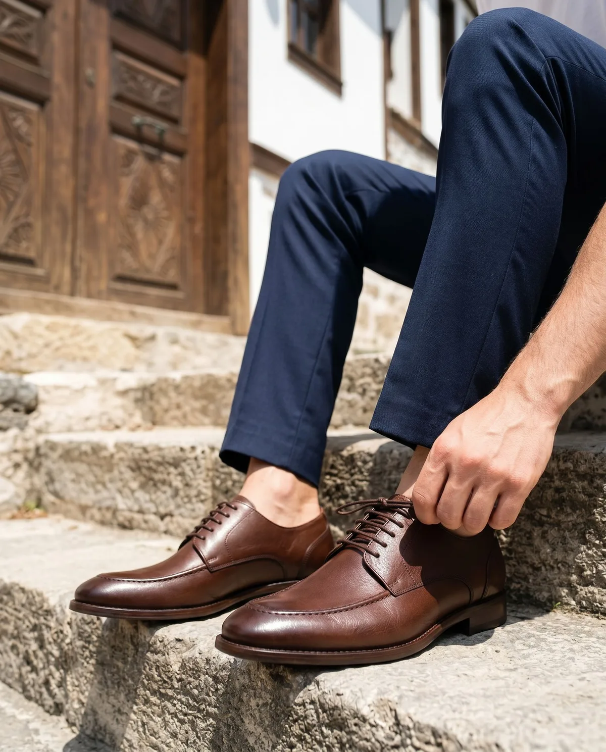Brown Derby Shoes - 4