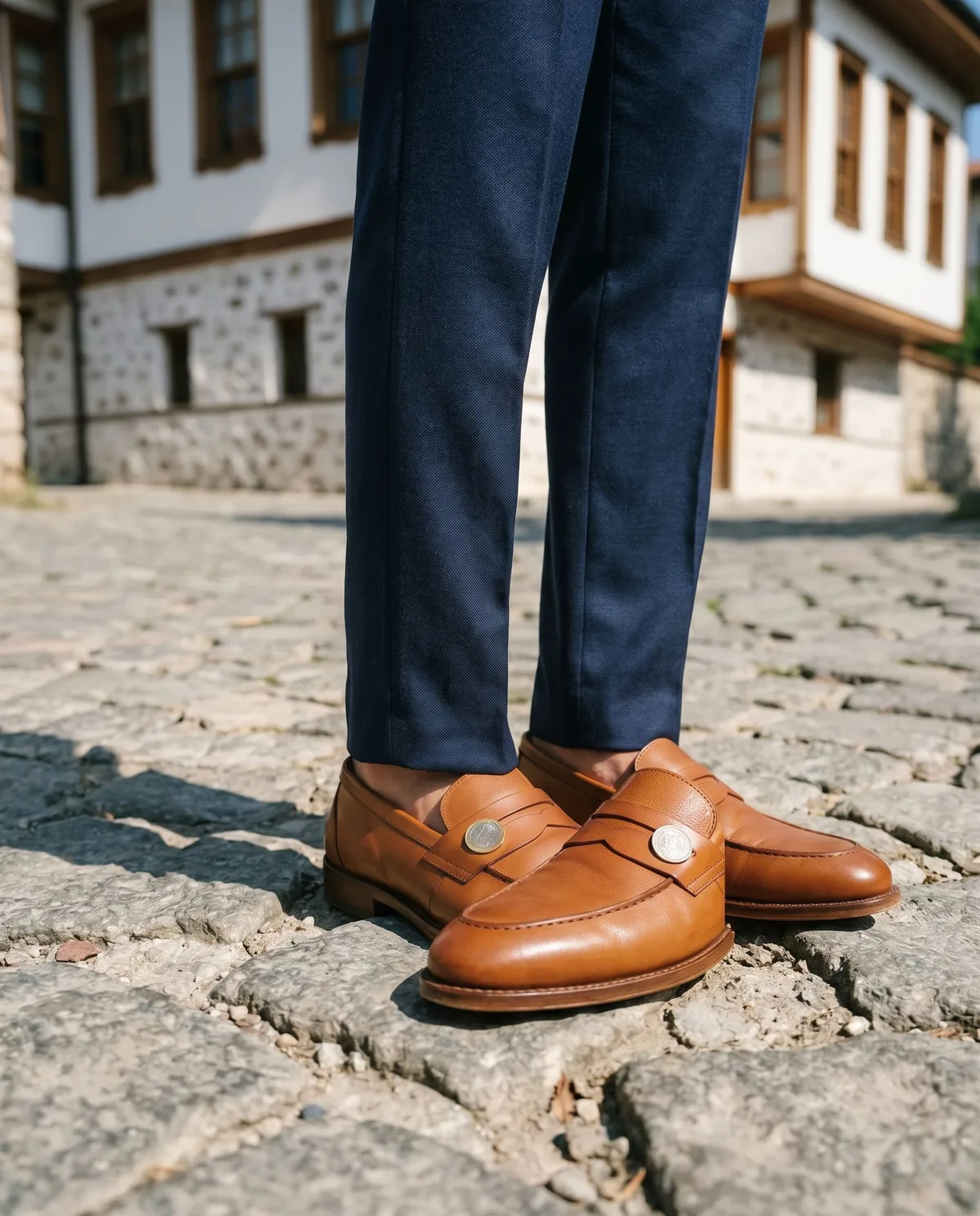 Tan Leather Loafers - 3
