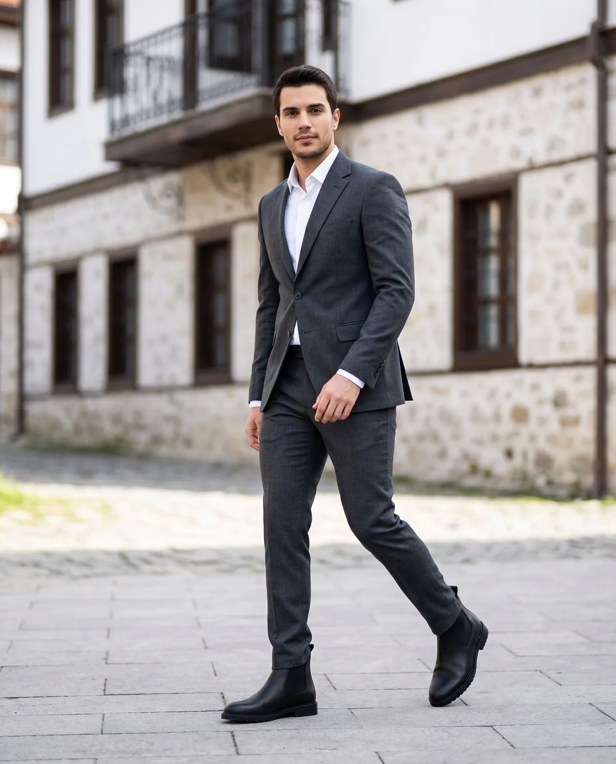 Black Genuine Leather Boots - 5
