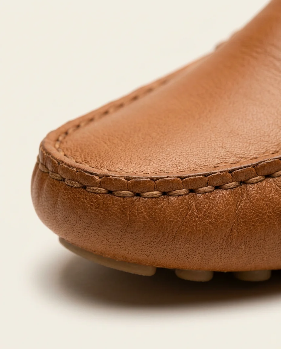 Tan Leather Moccasins - 2