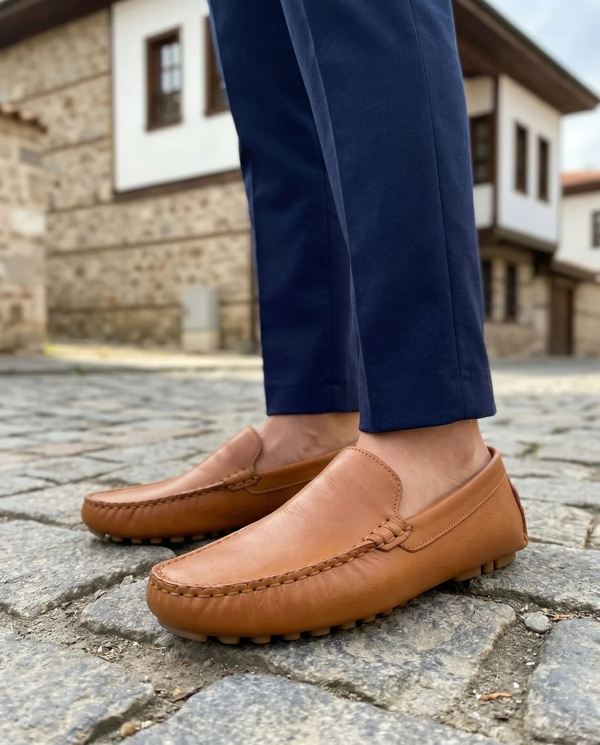 Tan Leather Moccasins - 3