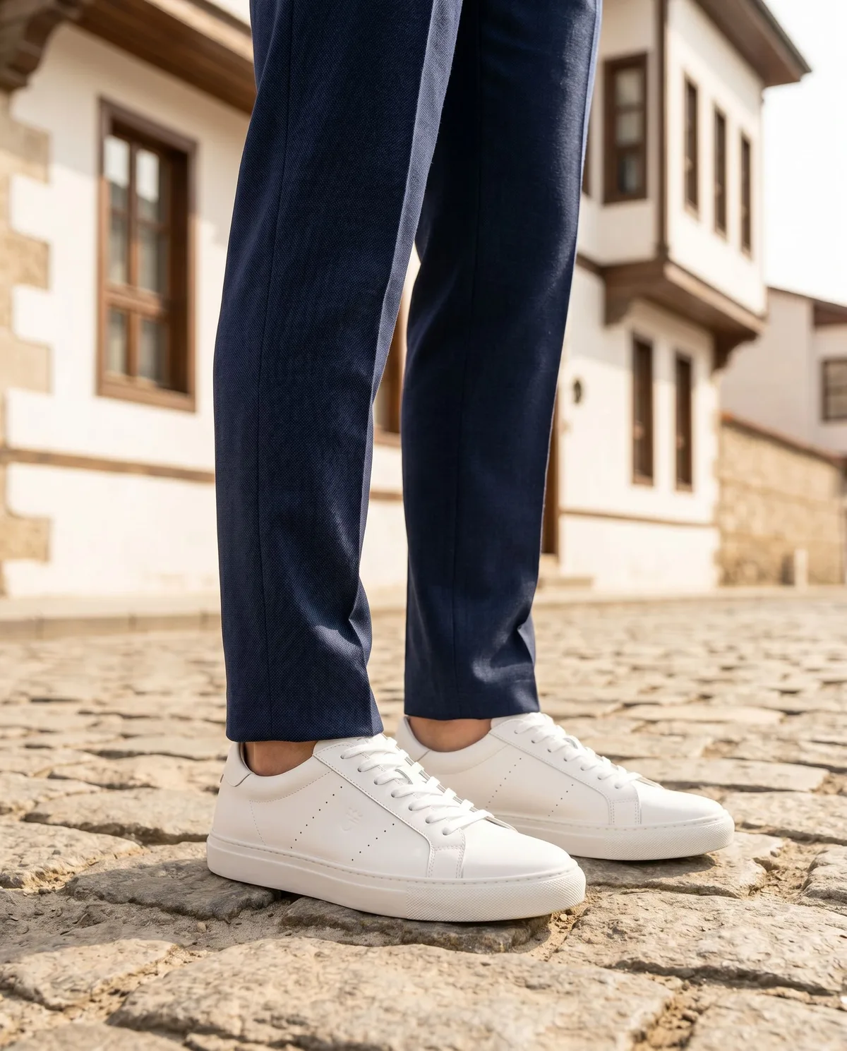 White Leather Sneakers - 3
