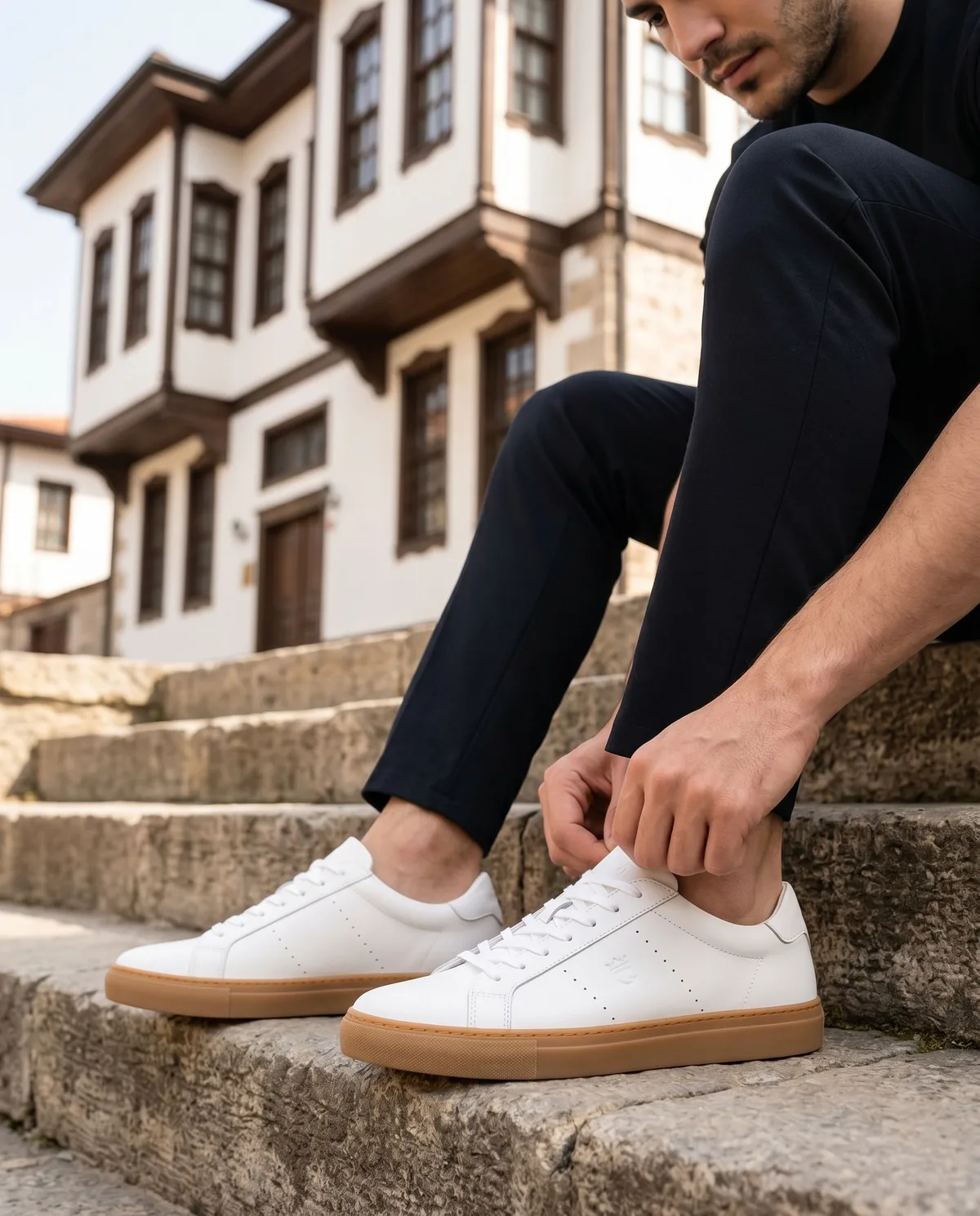 White Leather Sneakers - 4