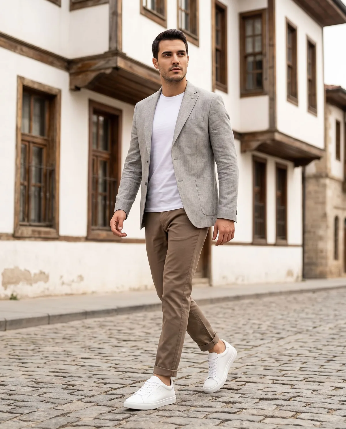 White Leather Sneakers - 5