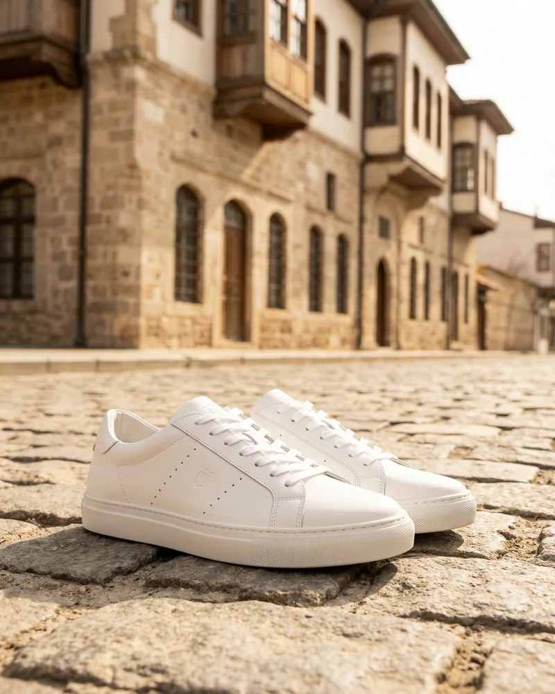 White Leather Sneakers - SAVAS