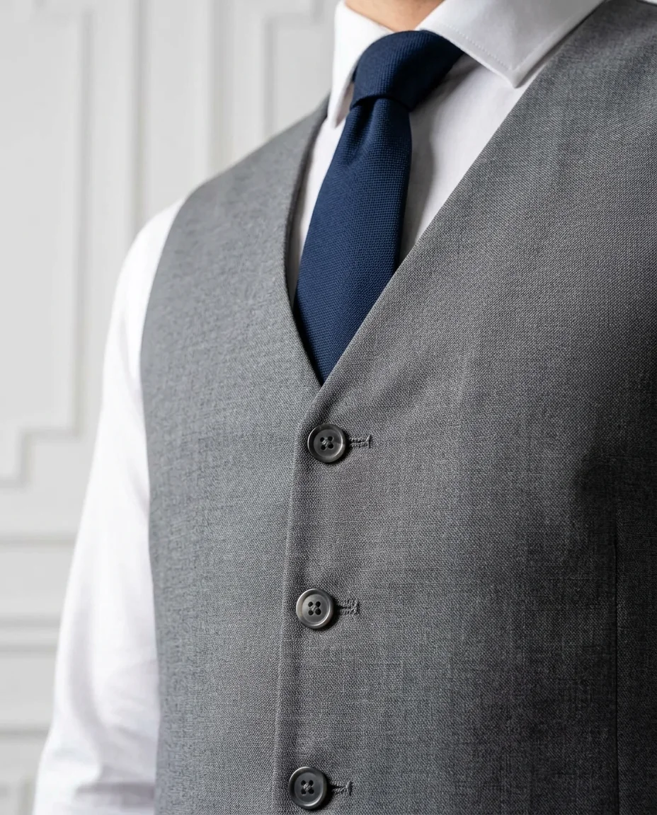 Grey Suit + Waistcoat Look - 2