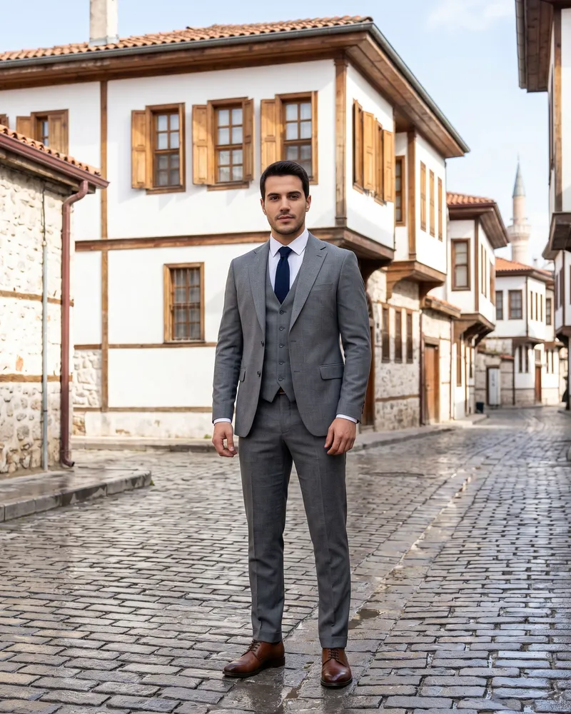 Grey Suit + Waistcoat Look - SAVAS