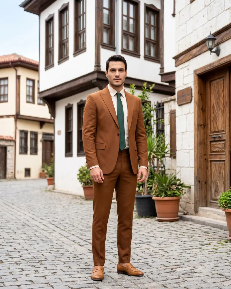 Brown Suit Look - SAVAS