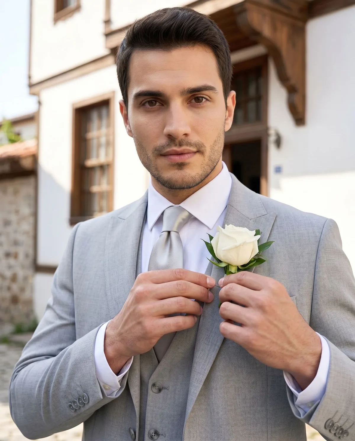 Grey Wedding Suit Look - 3