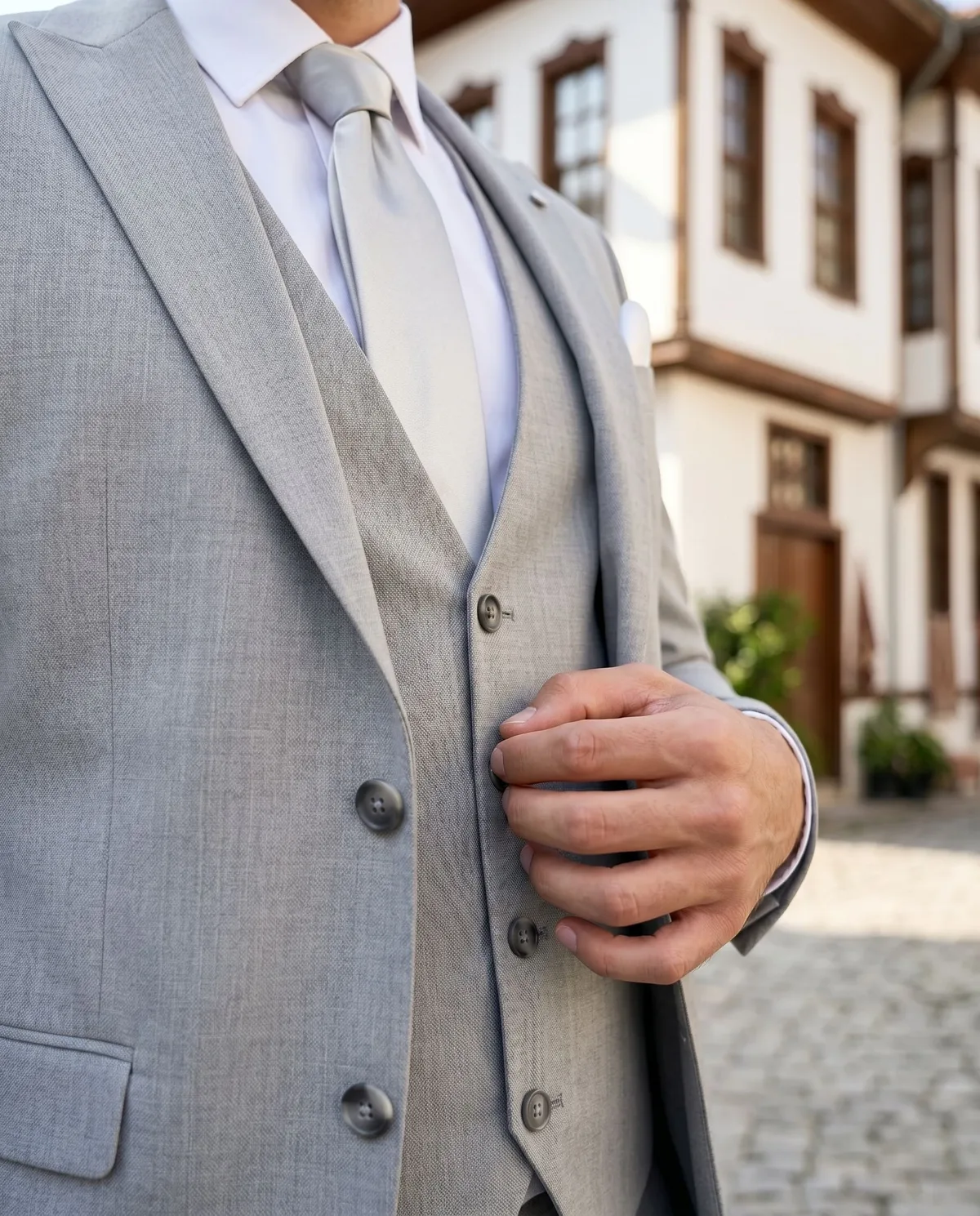 Grey Wedding Suit Look - 4