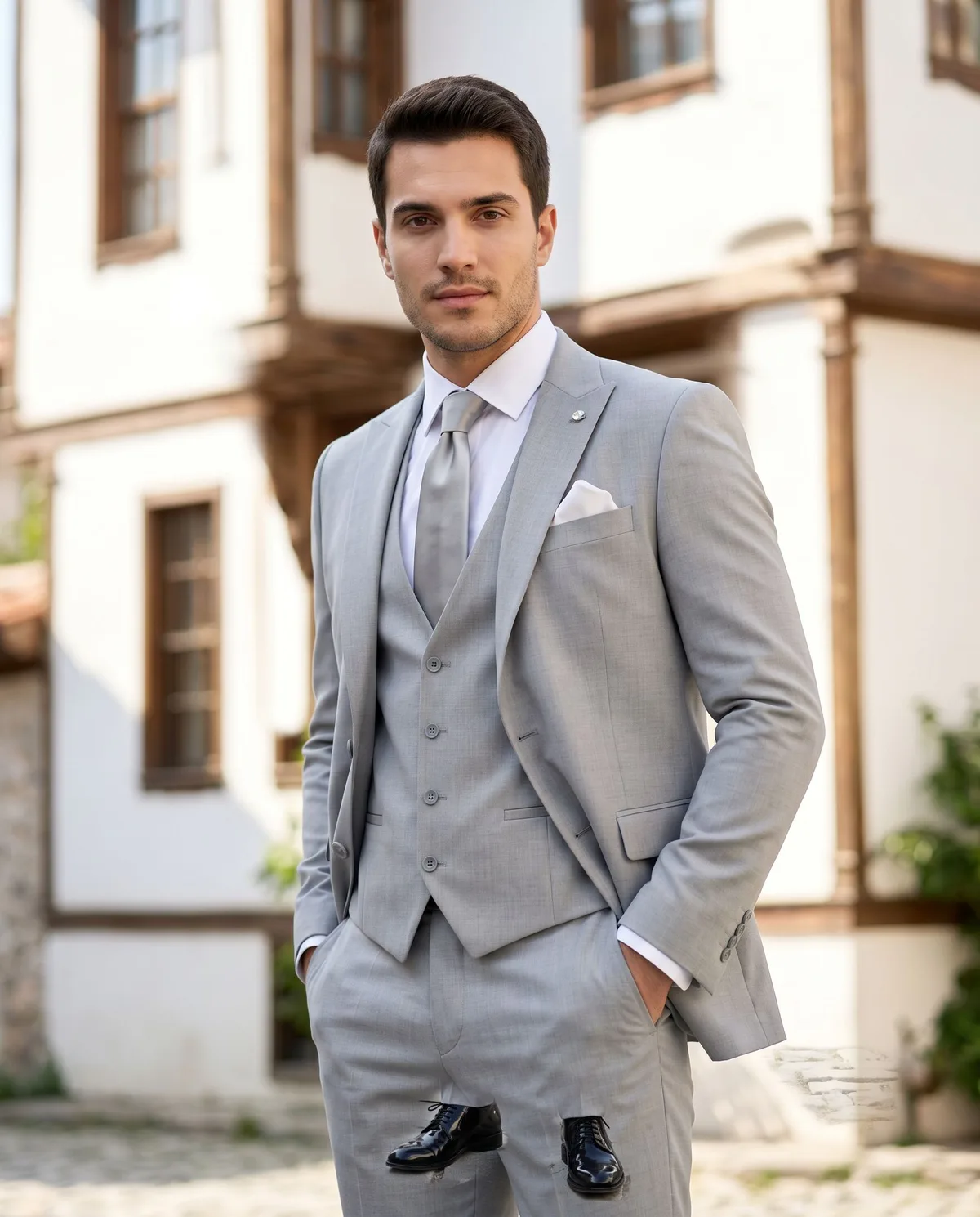 Grey Wedding Suit Look - 5
