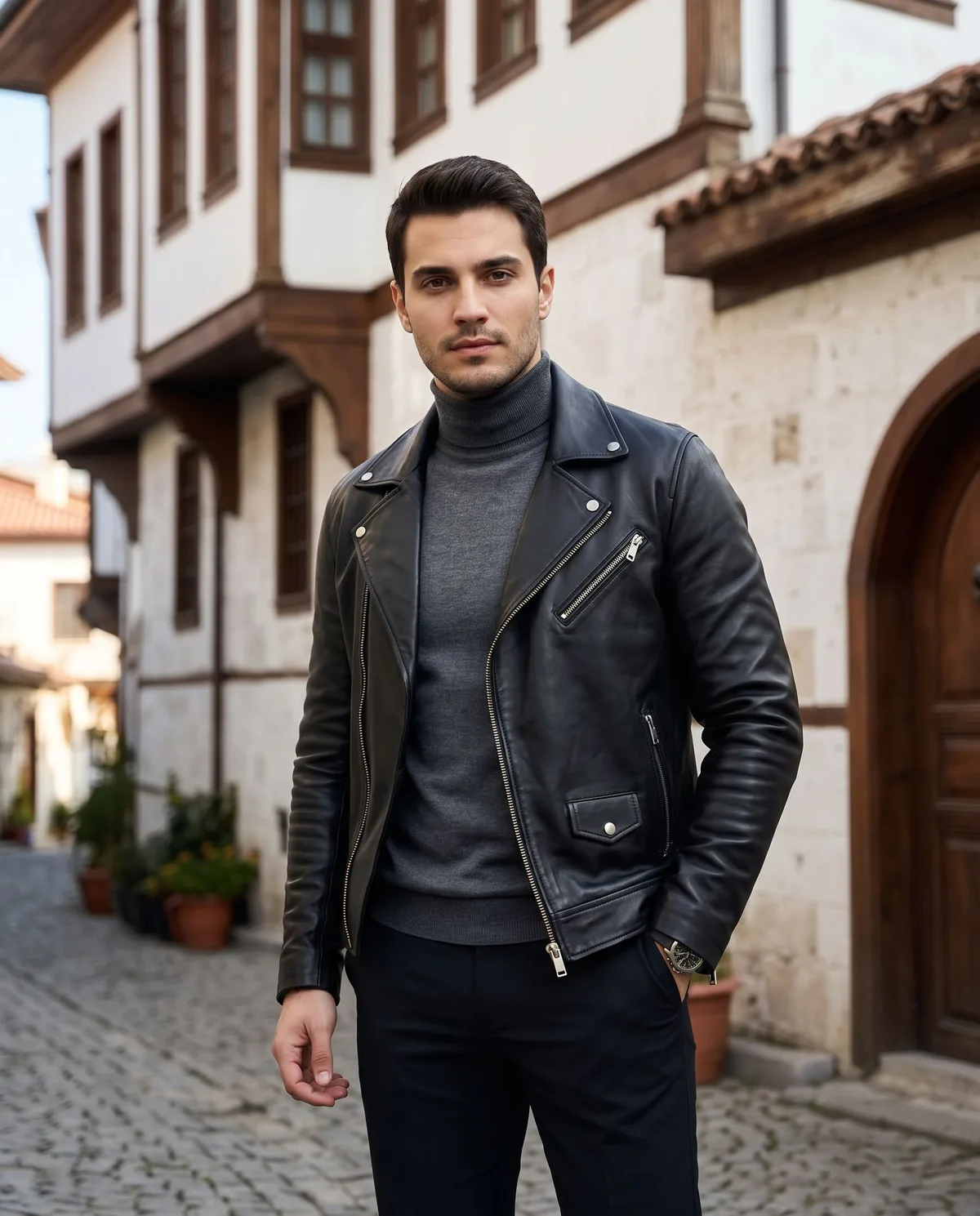 Black Leather Jacket Look - 5