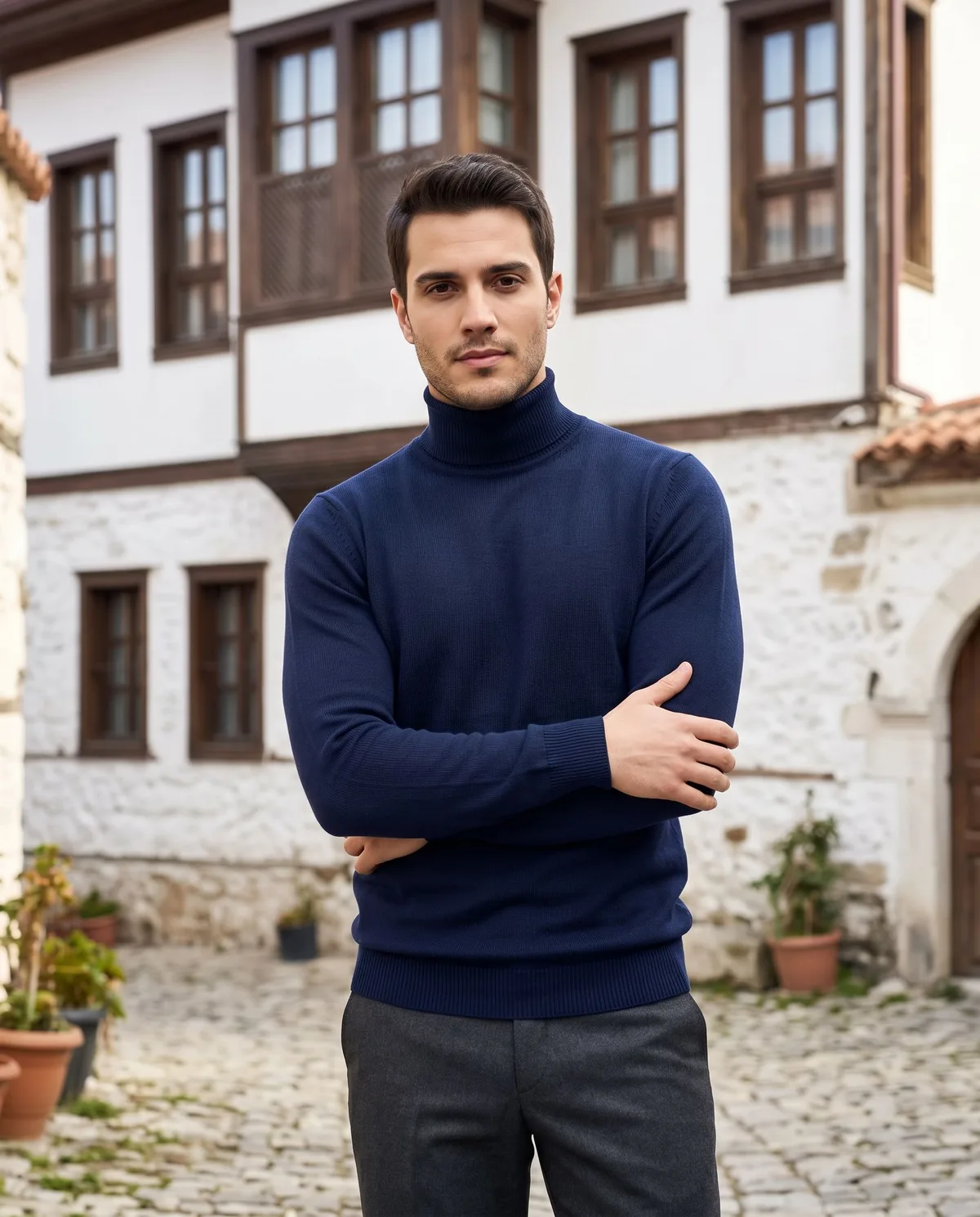 Navy Turtleneck Look - 5