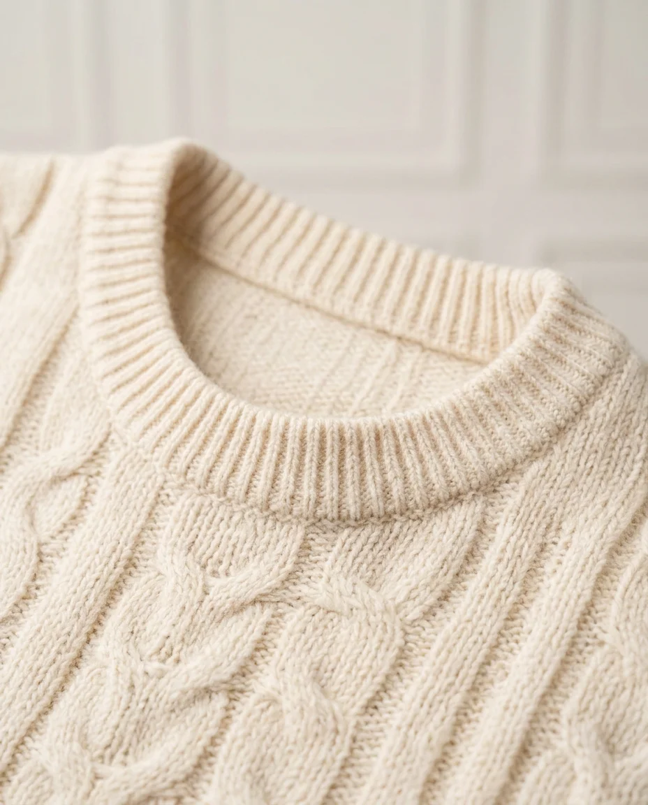Cream Knit Sweater Look - 2