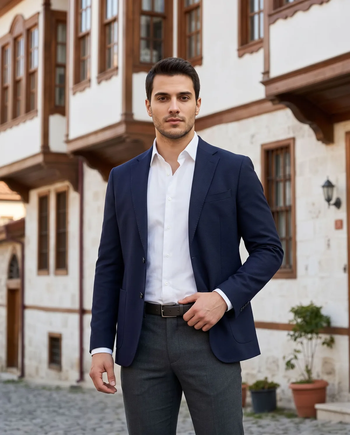 Charcoal Trousers + Blazer Look - 3