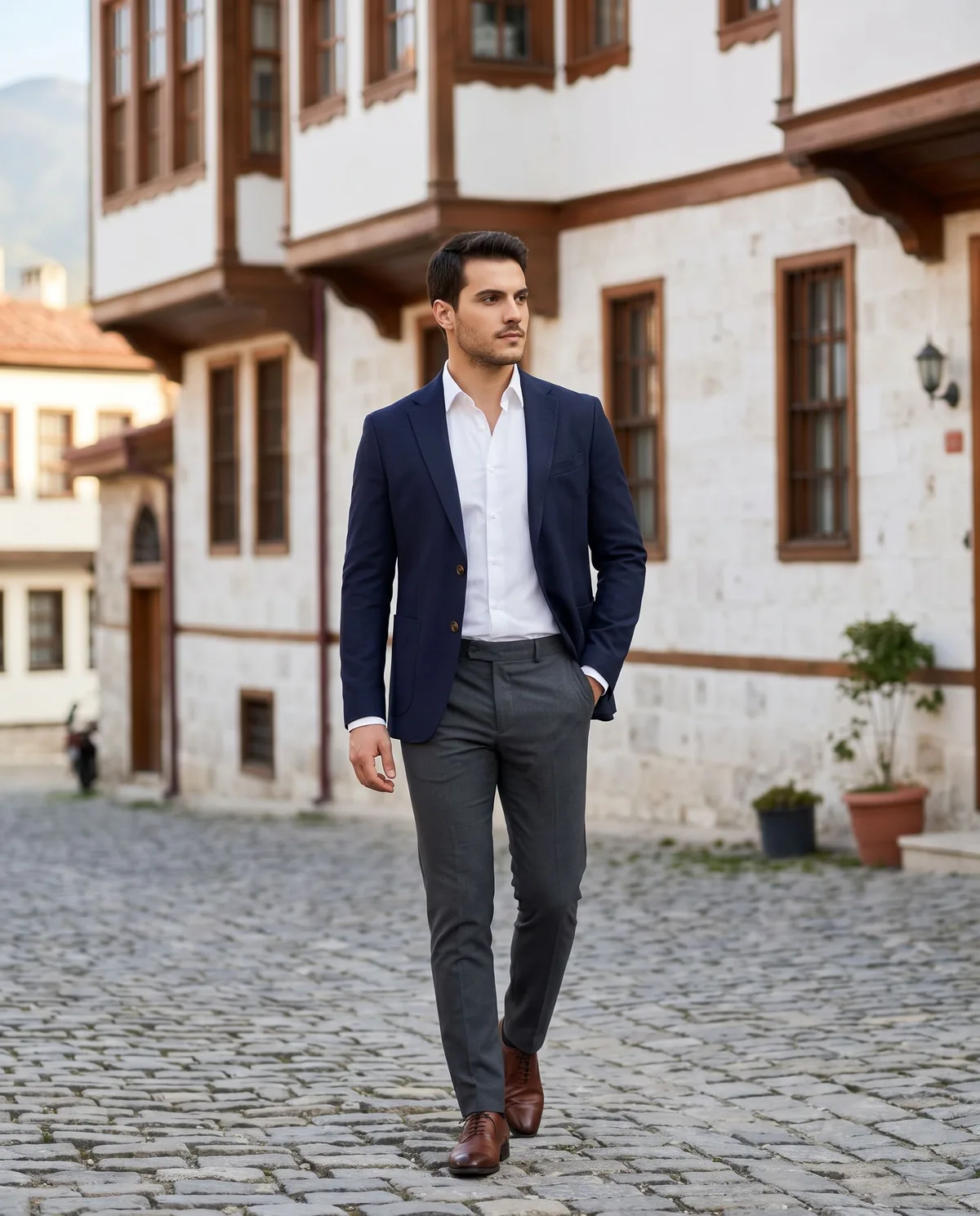 Charcoal Trousers + Blazer Look - 5