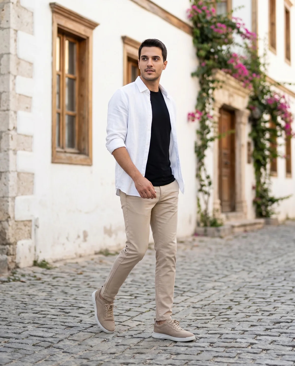 Beige Suede Sneakers - SAVAS