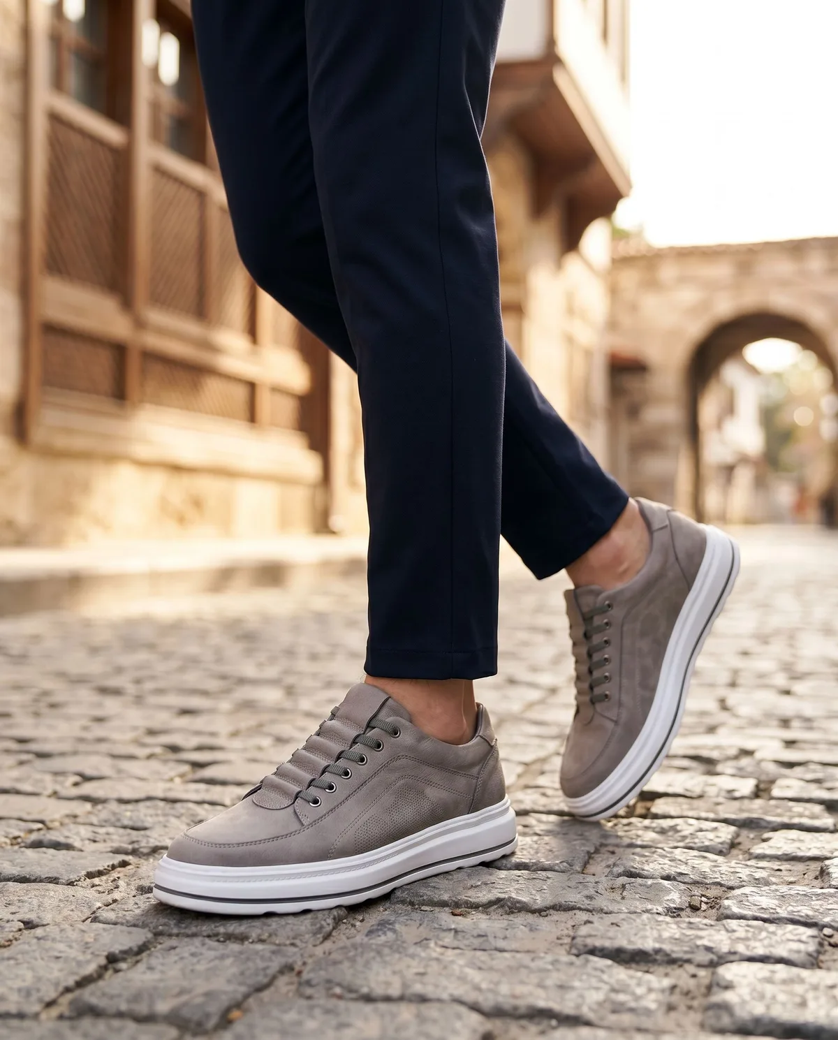 Grey Suede Sneakers - 3